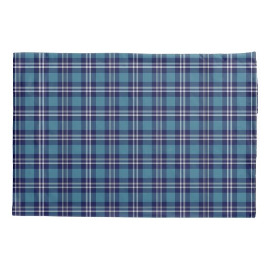 Blue Plaid Scottish St Andrews District Tartan Kussensloop (Achterkant)