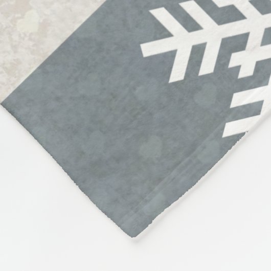 Blue Plaid Snowflake Kerstvakantie Fleece Deken (Hoek)