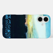 Blue Plaid Sunset Case-Mate iPhone Case (Achterkant (horizontaal))