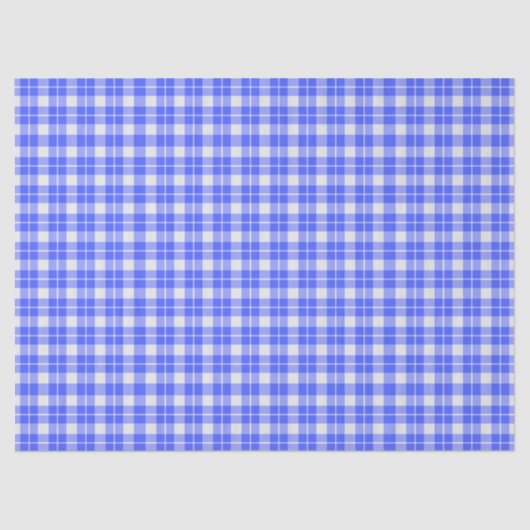 Blue Plaid Tissuepapier (Voorkant)