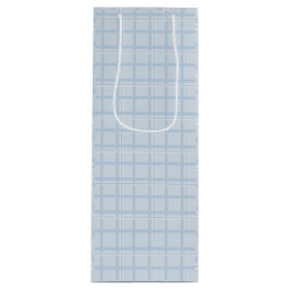 Blue Plaid Wine Gift Bag Wijn Cadeautas