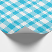 "Blue Plaid Wrapping Paper" Cadeaupapier (Hoek)