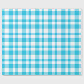 "Blue Plaid Wrapping Paper" Cadeaupapier (Vlak)