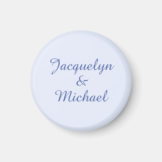 Blue Plain Elegant Modern Kalligrafie Naam Magneet (Voorkant)