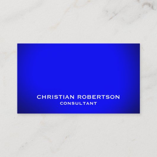 Blue Plain Modern Consultant Visitekaartje (Voorkant)
