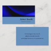 Blue Plain Modern Consultant Visitekaartje (Voorkant / Achterkant)