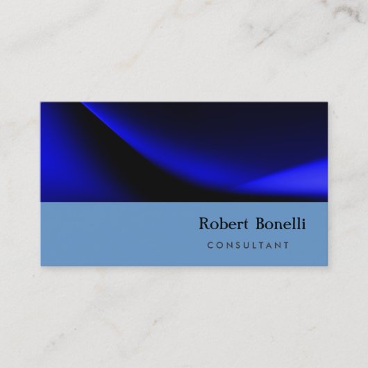 Blue Plain Modern Consultant Visitekaartje (Voorkant)