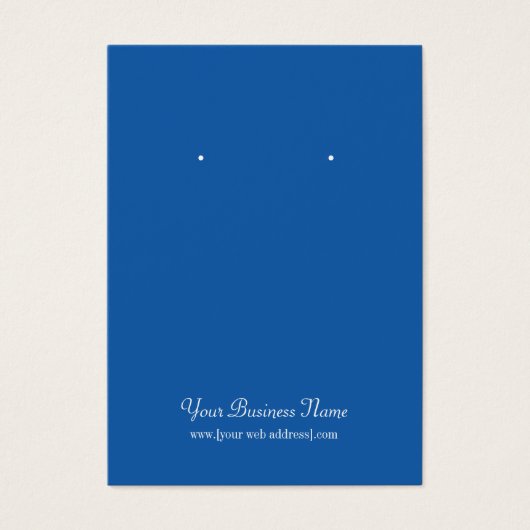 Blue Plain Simple Custom Oorsprongskaart Visitekaartje (Voorkant)