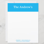 Blue Plain Simple Stationary Paper (Voorkant)