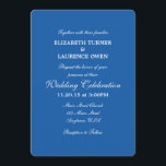 Blue Plain Simple Wedding Invitation Kaart<br><div class="desc">Producten die u kunt aanpassen met uw afbeeldingen of tekst.</div>