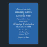 Blue Plain Simple Wedding Invitation Kaart<br><div class="desc">Producten die u kunt aanpassen met uw afbeeldingen of tekst.</div>