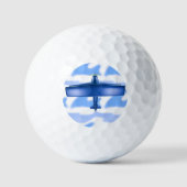 Blue Plane Aviation Sky Blue Cloud Golfballen (Voorkant)