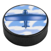 Blue Plane Aviation Sky Blue Clouds Puck (3/4)