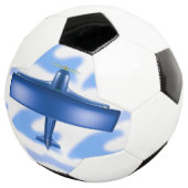 Blue Plane Aviation Sky Blue Clouds Voetbal (Drie kwart)