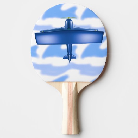 Blue Plane Aviation SkyBlue Cloud Ping Pong Paddle Tafeltennisbatje (Voorkant)
