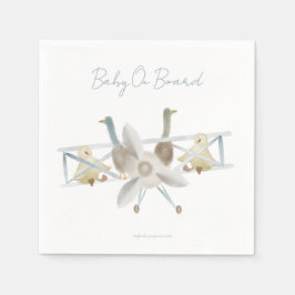 Blue Plane Baby Shower Napkins Servet
