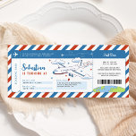 Blue Plane Boarding Pass Verjaardagskaart Kaart<br><div class="desc">Bereid je voor op het opstijgen met onze Blue Plane Boarding Pass Birthday Ticket uitnodiging! Personaliseer uw feestdetails voor een hoogvliegend feest. Ideaal voor luchtvaart liefhebbers of thema verjaardagen.</div>