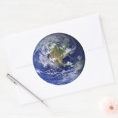 Blue Planet Earth Ronde Sticker (Envelop)