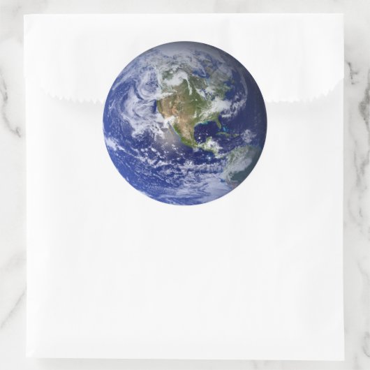Blue Planet Earth Ronde Sticker (Tas)