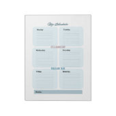 Blue Planner schema wekelijks Notitieblok (Linkerzijde)