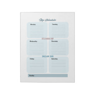 Blue Planner schema wekelijks Notitieblok