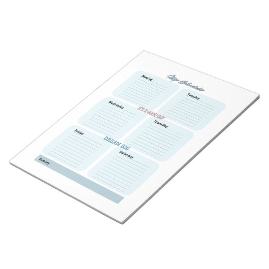 Blue Planner schema wekelijks Notitieblok (Schuin)