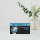 Blue Plasma Ball Science Visitekaartjes (Staand voorkant)