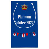 Blue Platinum Jubilee 2022 Klein Cadeauzakje (Achterkant)