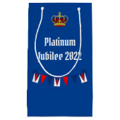 Blue Platinum Jubilee 2022 Klein Cadeauzakje (Voorkant)