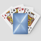 Blue Platinum Stainless Shiny Metal Pokerkaarten (Achterkant)