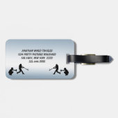 Blue Play Ball Baseball Sports Bagagelabel (Achterkant horizontaal)