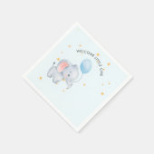 Blue Playful Elephants Baby Shower Servet (Hoek)