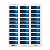 Blue Pleiades Constellation Photo Etiket (Full Sheet)