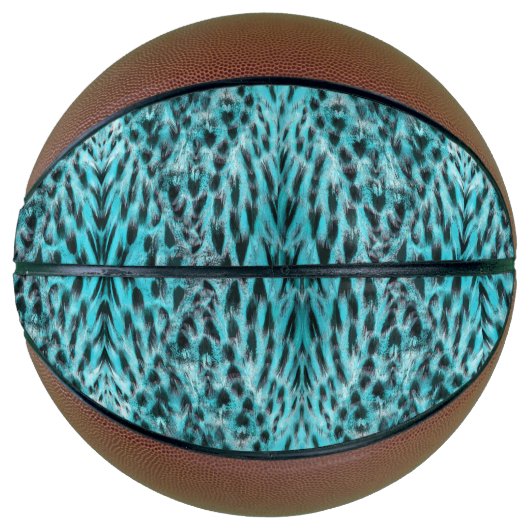Blue plumage - cool feather design basketbal (Voorkant)