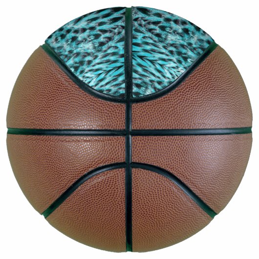 Blue plumage - cool feather design basketbal (Rechts)