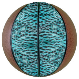 Blue plumage - cool feather design basketbal