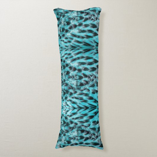 Blue plumage - cool feather design lichaamskussen (Voorkant Verticaal)