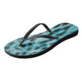Blue plumage - cool feather design teenslippers (Schuin)