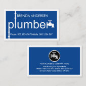 Blue Plumber Pipeline Plumbing Works Visitekaartje (Voorkant / Achterkant)