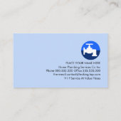 Blue PLUMBING Pipe Frame Visitekaartje (Achterkant)