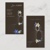 Blue Plumeria Frangipani Flower Chic Ikebana Zen Visitekaartje (Voorkant / Achterkant)