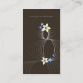Blue Plumeria Frangipani Flower Chic Ikebana Zen Visitekaartje (Achterkant)