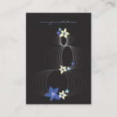 Blue Plumeria Frangipani Flower Chic Ikebana Zen Visitekaartje (Achterkant)