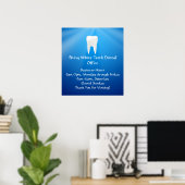 Blue Plunge Dental of Dentist Kantoor Poster (Thuiskantoor)