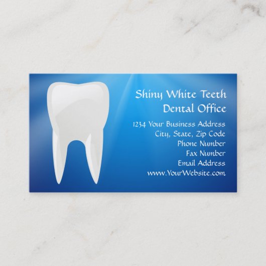 Blue Plunge Dental of Dentist Kantoor Visitekaartje (Voorkant)