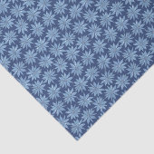 Blue Poinsettia Minimal Classic Whimsy Christmas Tissuepapier (Detail)