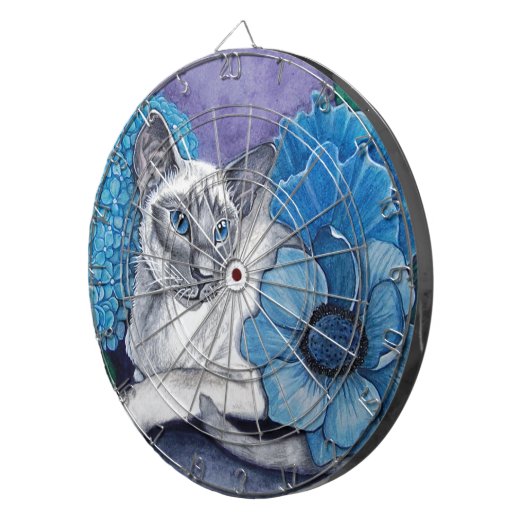 Blue Point Siamese Cat Dartbord (Voorkant Rechts)