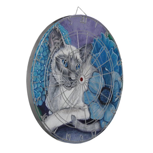 Blue Point Siamese Cat Dartbord (Voorkant Links)