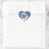 Blue Point Siamese Cat Hart Sticker (Tas)