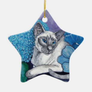 Blue Point Siamese Cat Keramisch Ornament